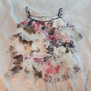 Floral print sleeveless top
